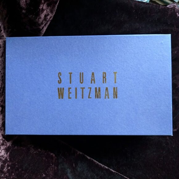 Stuart Weitzman Wedge Heels Black Strappy Silver Accent Slides Comfortable Style - Picture 7 of 16